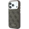 Dėklas Guess PU Leather 4G Gold Frame MagSafe Case for iPhone 18 Pro Max Brown