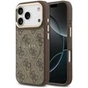 Guess PU Leather 4G Gold Frame MagSafe dėklas skirtas Apple iPhone 17 Pro rudos spalvos