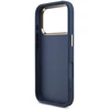 Guess 4G Big 4G Classic Logo dėklas, skirtas iPhone 18 Pro / 17 Pro - Mėlyna ir auksinė