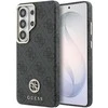 Guess PU Leather 4G Strass Logo Gold Frame Magnetic dėklas skirtas Samsung Galaxy S26 Ultra juodos spalvos