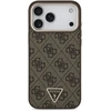 Guess PU odos 4G Strass trikampio logotipo auksinio rėmelio „MagSafe“ dėklas, skirtas „iPhone 18 Pro Max“, rudas