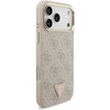 „Guess“ PU odos 4G strass trikampio logotipo auksinio rėmelio „MagSafe“ dėklas, skirtas „iPhone 18 Pro Max“, rožinis