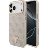 „Guess“ PU odos 4G strass trikampio logotipo auksinio rėmelio „MagSafe“ dėklas, skirtas „iPhone 18 Pro Max“, rožinis
