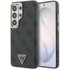 Guess PU Leather 4G Strass Triangle Logo Gold Frame Magnetic dėklas skirtas Samsung Galaxy S26 Ultra juodos spalvos