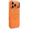 Guess PU Perforated 4G Logo MagSafe dėklas skirtas Apple iPhone 17 Pro oranžinės spalvos
