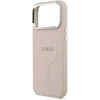 Guess PU Saffiano MagSafe dėklas skirtas iPhone 17 Pro Max rožinės spalvos