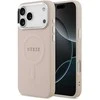 Guess PU Saffiano MagSafe dėklas skirtas Apple iPhone 17 Pro rožinės spalvos