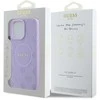 Guess Saffiano Peony Classic Logo MagSafe Apple iPhone 16 Pro Max - dėklas telefonui violetinės spalvos