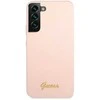 Samsung Galaxy S22 Plus Guess silikoninis dėklas Script Metal Logo (GUHCS22MLSLMGPP) light rožinės spalvos