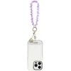Dėklas Guess universalus riešo dirželis su kristalais 4G Charm violetinis