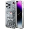 Apple iPhone 15 Pro Max Hello Kitty dėklas Liquid Glitter Charms Kitty Head (HKHCP15XLIKHET) sidabrinės spalvos