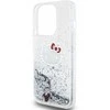 Apple iPhone 15 Pro Hello Kitty dėklas Liquid Glitter Charms Kitty Head (HKHCP15LLIKHET) sidabrinės spalvos