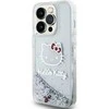 Apple iPhone 13 Pro Hello Kitty dėklas Liquid Glitter Charms Kitty Head (HKHCP13LLIKHET) sidabrinės spalvos