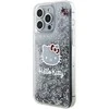 Hello Kitty HKHCP15XLIKHET Apple iPhone 15 Pro Max 6.7″ sidabrinis kietas dėklas Liquid Glitter Charms Kitty