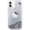 Apple iPhone 11 Hello Kitty dėklas Liquid Glitter Charms Kitty Head (HKHCN61LIKHET) sidabrinės spalvos
