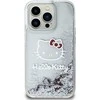 Apple iPhone 13 Pro Hello Kitty dėklas Liquid Glitter Charms Kitty Head (HKHCP13LLIKHET) sidabrinės spalvos