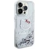 Apple iPhone 15 Pro Hello Kitty dėklas Liquid Glitter Charms Kitty Head (HKHCP15LLIKHET) sidabrinės spalvos