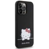 Hello Kitty Liquid Silicone Daydreaming Logo dėklas telefonui Apple iPhone 13 Pro juodos spalvos