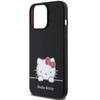 Hello Kitty Liquid Silicone Daydreaming Logo dėklas telefonui Apple iPhone 13 Pro juodos spalvos
