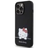 Hello Kitty Liquid Silicone Daydreaming Logo dėklas telefonui Apple iPhone 13 Pro juodos spalvos