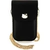 Hello Kitty odinis dėklas krepšys Metal Logo Chain (HKOWBPGHDLMK) juodos spalvos