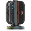 „iPega SW2052“ įkroviklio stotelė su RGB šviesa, skirta „JoyCon“ valdikliams, „Nintendo Switch 2“, juoda