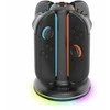 „iPega SW2052“ įkroviklio stotelė su RGB šviesa, skirta „JoyCon“ valdikliams, „Nintendo Switch 2“, juoda