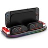 iPega SW2210 Multifunctional Charging RGB Stand for Nintendo Switch 2 juodos spalvos