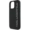 Karl Lagerfeld 3D Rubber Glitter Logo Apple iPhone 15 Pro Max dėklas telefonui juodos spalvos