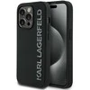 Karl Lagerfeld 3D Rubber Glitter Logo Apple iPhone 14 Pro dėklas telefonui juodos spalvos