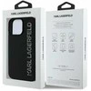 Karl Lagerfeld 3D Rubber Glitter Logo Apple iPhone 15 Pro Max dėklas telefonui juodos spalvos