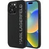 Karl Lagerfeld 3D Rubber Glitter Logo Apple iPhone 15 Pro Max dėklas telefonui juodos spalvos