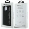 Karl Lagerfeld 3D Rubber Glitter Logo Apple iPhone 13 dėklas telefonui juodos spalvos