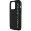 Karl Lagerfeld 3D Rubber Glitter Logo Apple iPhone 14 Pro dėklas telefonui juodos spalvos
