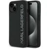 Karl Lagerfeld 3D Rubber Glitter Logo Apple iPhone 13 dėklas telefonui juodos spalvos