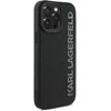 Karl Lagerfeld 3D Rubber Glitter Logo Apple iPhone 15 Pro Max dėklas telefonui juodos spalvos