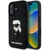 Karl Lagerfeld 3D Rubber Ikonik Apple iPhone 16 dėklas telefonui juodos spalvos