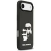 Karl Lagerfeld 3D Rubber Karl and Choupette dėklas skirtas iPhone Air juodos spalvos