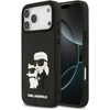 Karl Lagerfeld 3D Rubber Karl and Choupette dėklas skirtas Apple iPhone 17 Pro Max juodos spalvos