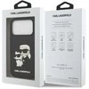 Karl Lagerfeld 3D Rubber Karl and Choupette dėklas skirtas Apple iPhone 17 Pro juodos spalvos