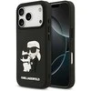 Karl Lagerfeld 3D Rubber Karl and Choupette dėklas skirtas Apple iPhone 17 Pro juodos spalvos