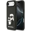 Karl Lagerfeld 3D Rubber Karl and Choupette dėklas skirtas iPhone Air juodos spalvos