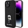 Karl Lagerfeld KLHCP15SGKNPSK Apple iPhone 15/ 14 / 13 6.1″ juodos spalvos kietas dėklas Fixed Glitter Ikonik Log