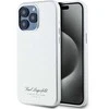 Karl Lagerfeld Grained PU Hotel RSG dėklas telefonui Apple iPhone 15 Pro Max pilkos spalvos