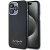 Karl Lagerfeld Grained PU Hotel RSG dėklas telefonui Apple iPhone 15 Pro juodos spalvos