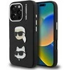 Karl Lagerfeld Grained PU K&CH Heads dėklas skirtas Apple iPhone 16 Pro juodos spalvos