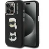Karl Lagerfeld Grained PU K&CH Heads dėklas skirtas Apple iPhone 15 Pro Max juodos spalvos