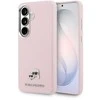 Karl Lagerfeld Grained PU Leather K&CH Heads Magnetic dėklas skirtas Samsung Galaxy S26 rožinės spalvos