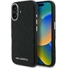 Karl Lagerfeld Grained PU Repeated Logo MagSafe dėklas skirtas Apple iPhone 16 juodos spalvos
