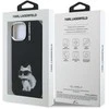 Karl Lagerfeld IML Aquarelle Choupette dėklas Apple iPhone 15 juodos spalvos